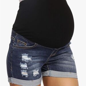 Denim Maternity Shorts